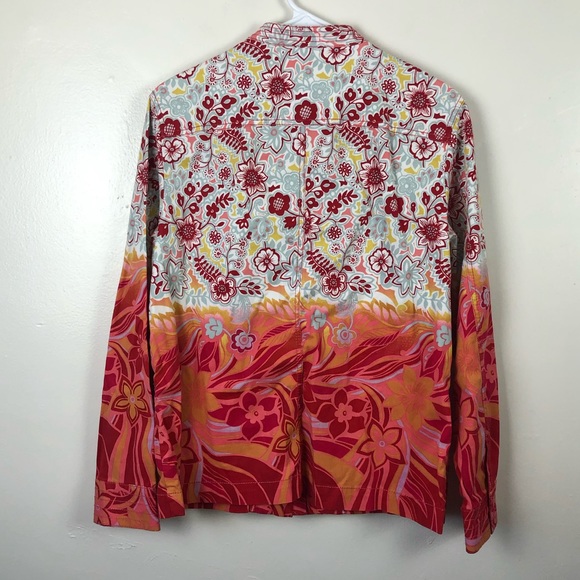 Chico’s Floral Zip Up Jacket - Picture 4 of 5